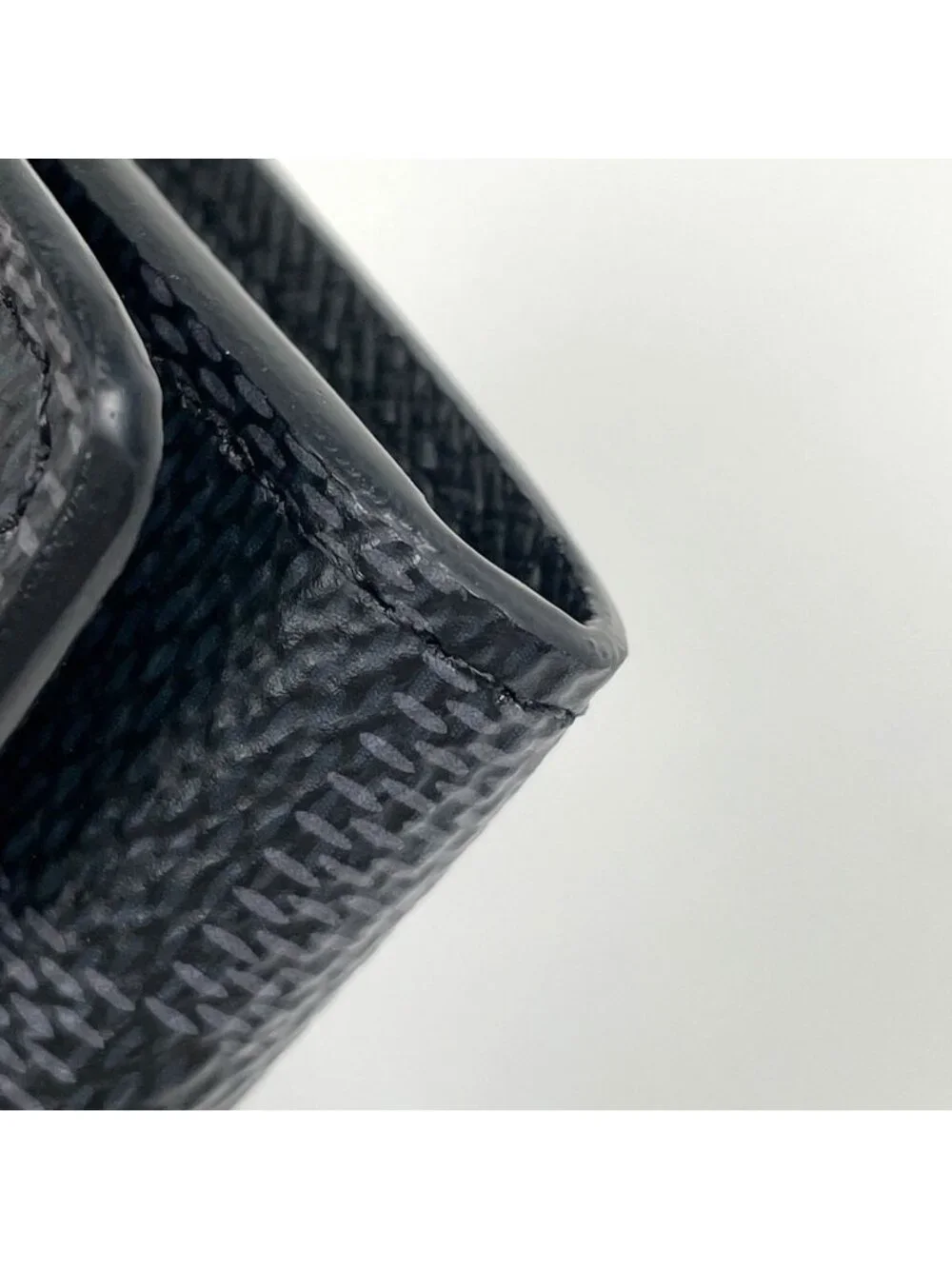 Louis Vuitton Envelope Business Card Holder Case Damier Graphite Black